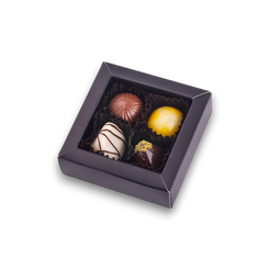 Caja 4 bombones rellenos surtidos - Caramel Chocolatería