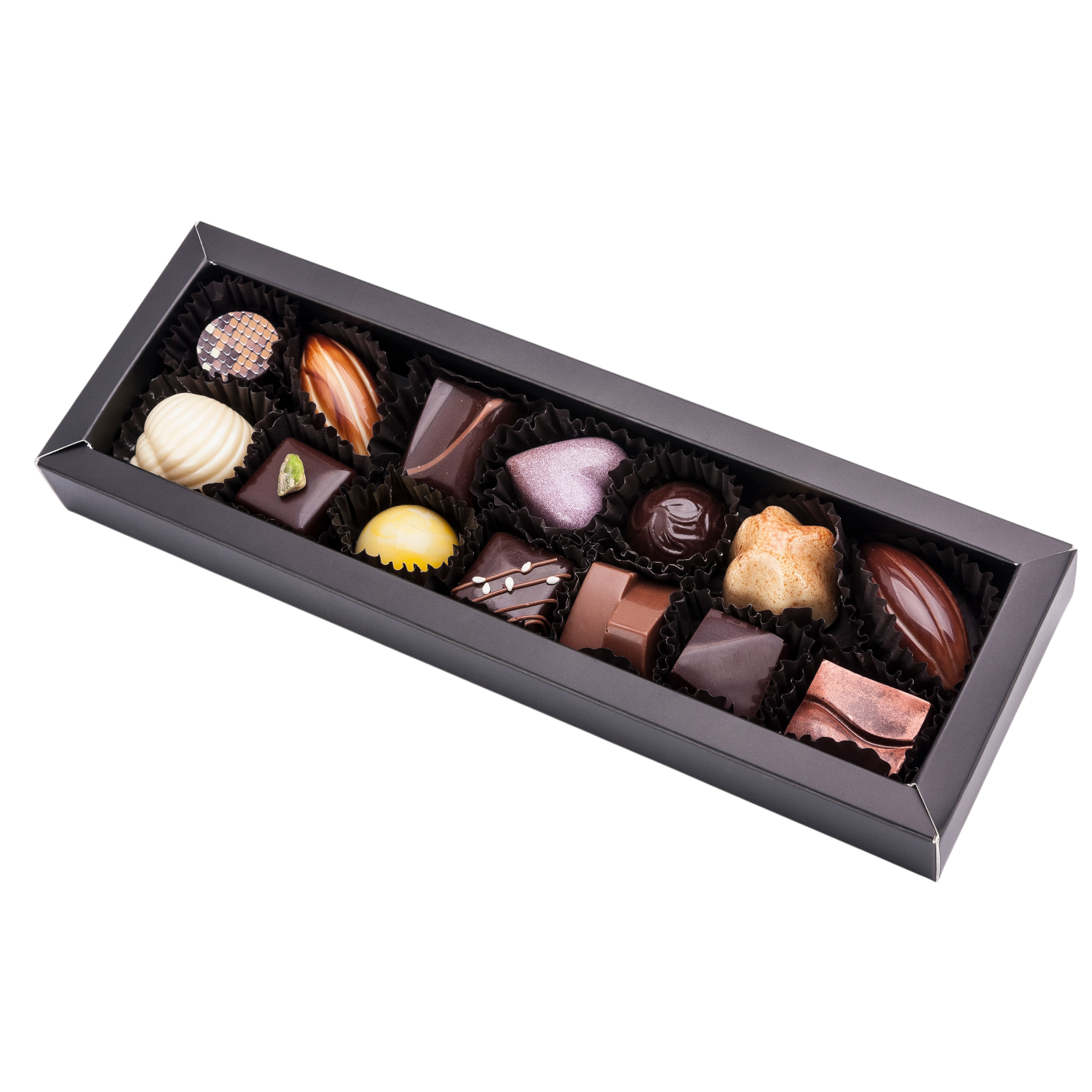 Caja 14 bombones rellenos surtidos - Caramel Chocolatería