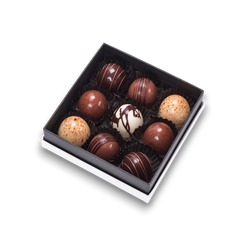 Caja 9 volcanes rellenos - Caramel Chocolatería