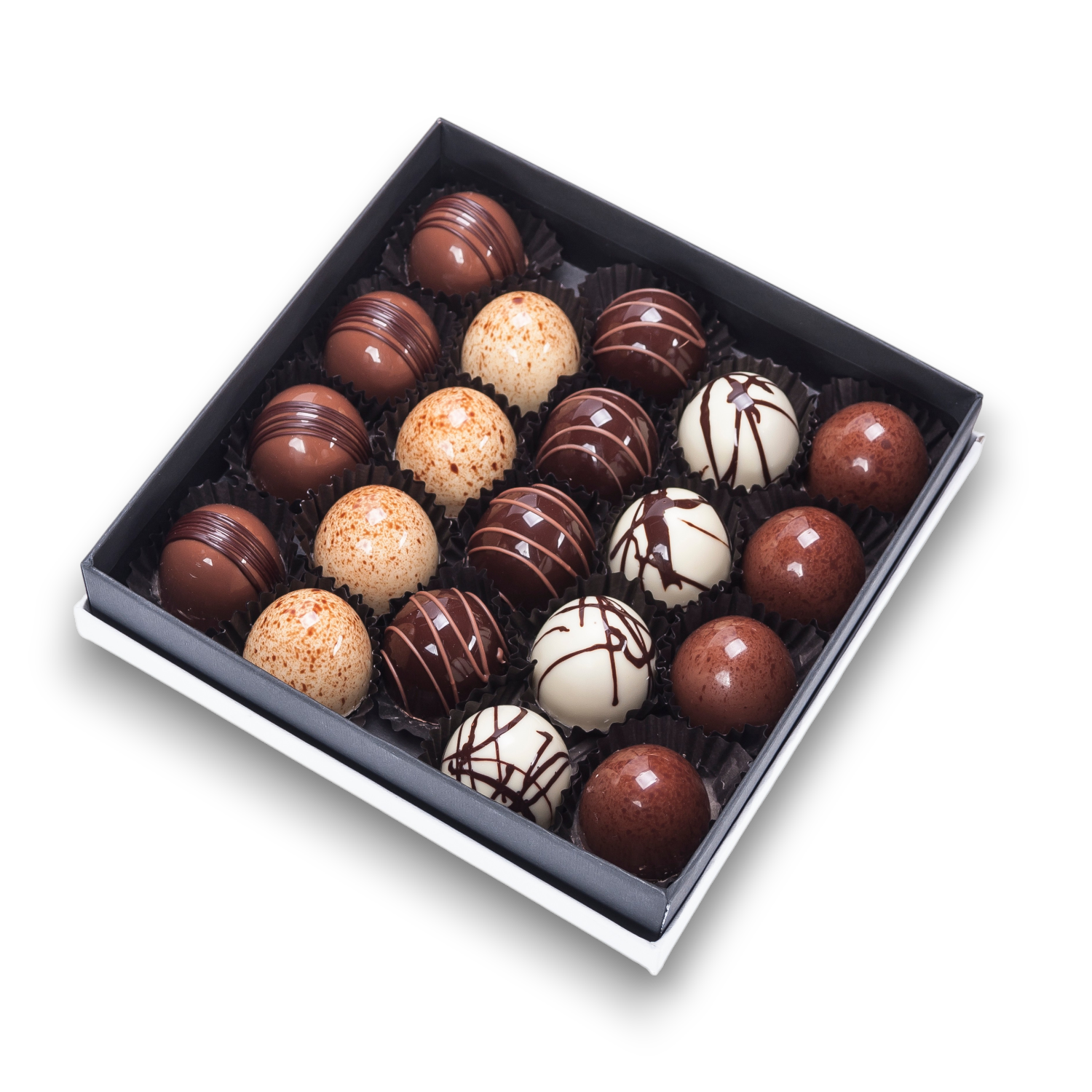 Caja 20 volcanes rellenos - Caramel Chocolatería