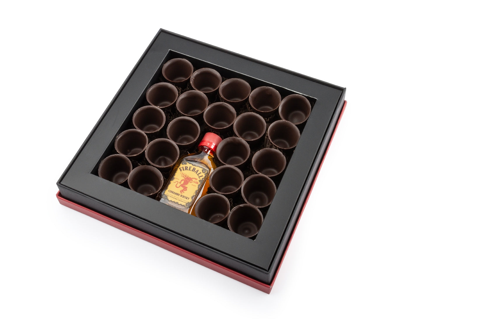 Caja 22 vasitos con whisky canela